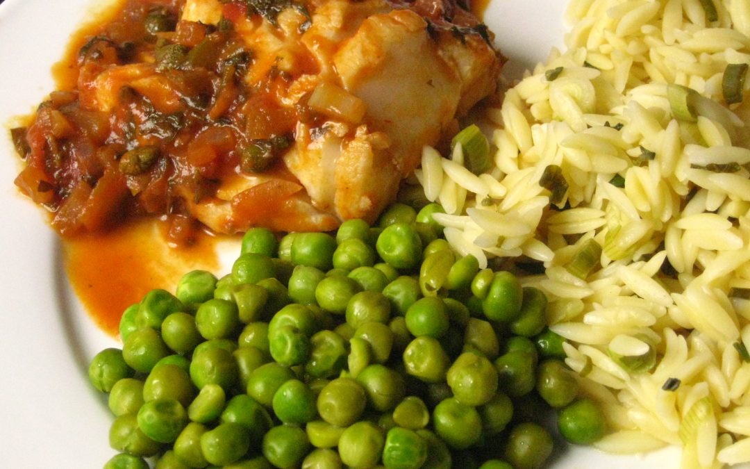 Italian Baked Cod with Lemon Scallion Orzo, Tuesday, February 11, 2025