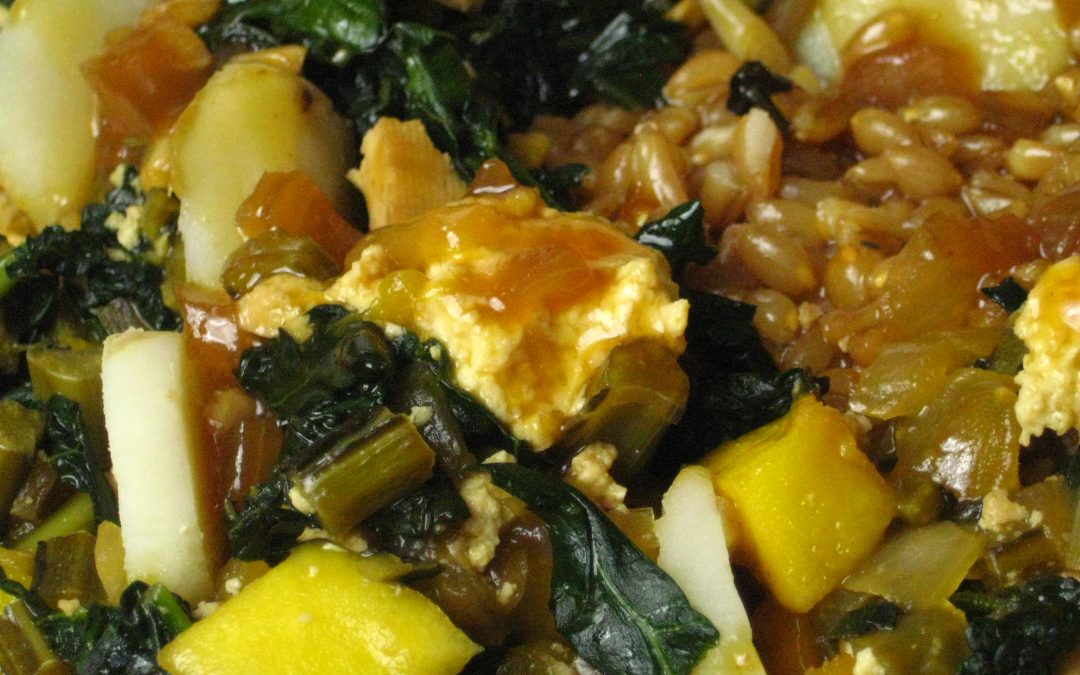 Teriyaki Greens with Mango over Coconut Rice – Monday, February 19, 2024