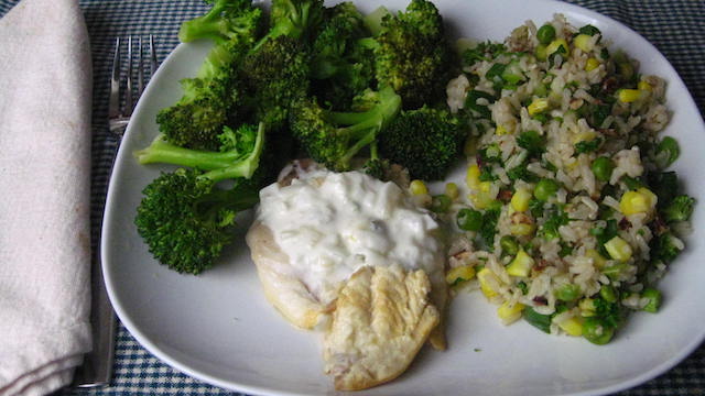 Baked Cod with Lemon Broccoli and Pilaf, Monday, March 18, 2024