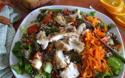 Dinner Salad with Baked Cod Quinoa and Asian Dressing: Friday, May 10, 2024