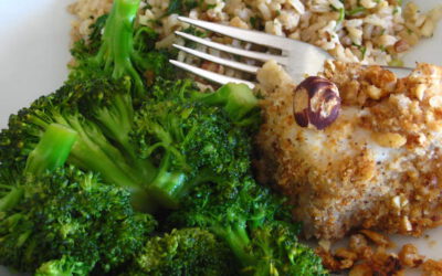 Hazelnut Encrusted Cod with Nutty Rice and Broccoli: Tuesday, May 7, 2024