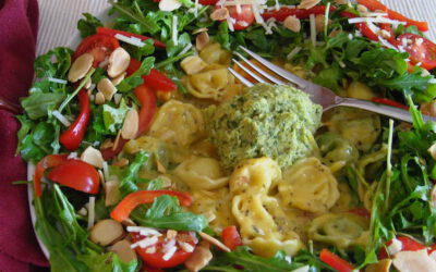 Tortellini with Basil Hummus and Arugula Salad: Monday, June 10, 2024