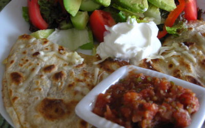 Chicken and Cheese Quesadillas with Green Salad: Tuesday, July 16, 2024