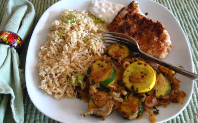 Breaded Rockfish with Lemon Rice with Seared Fennel and Summer Squash: Sunday, August 18, 2024