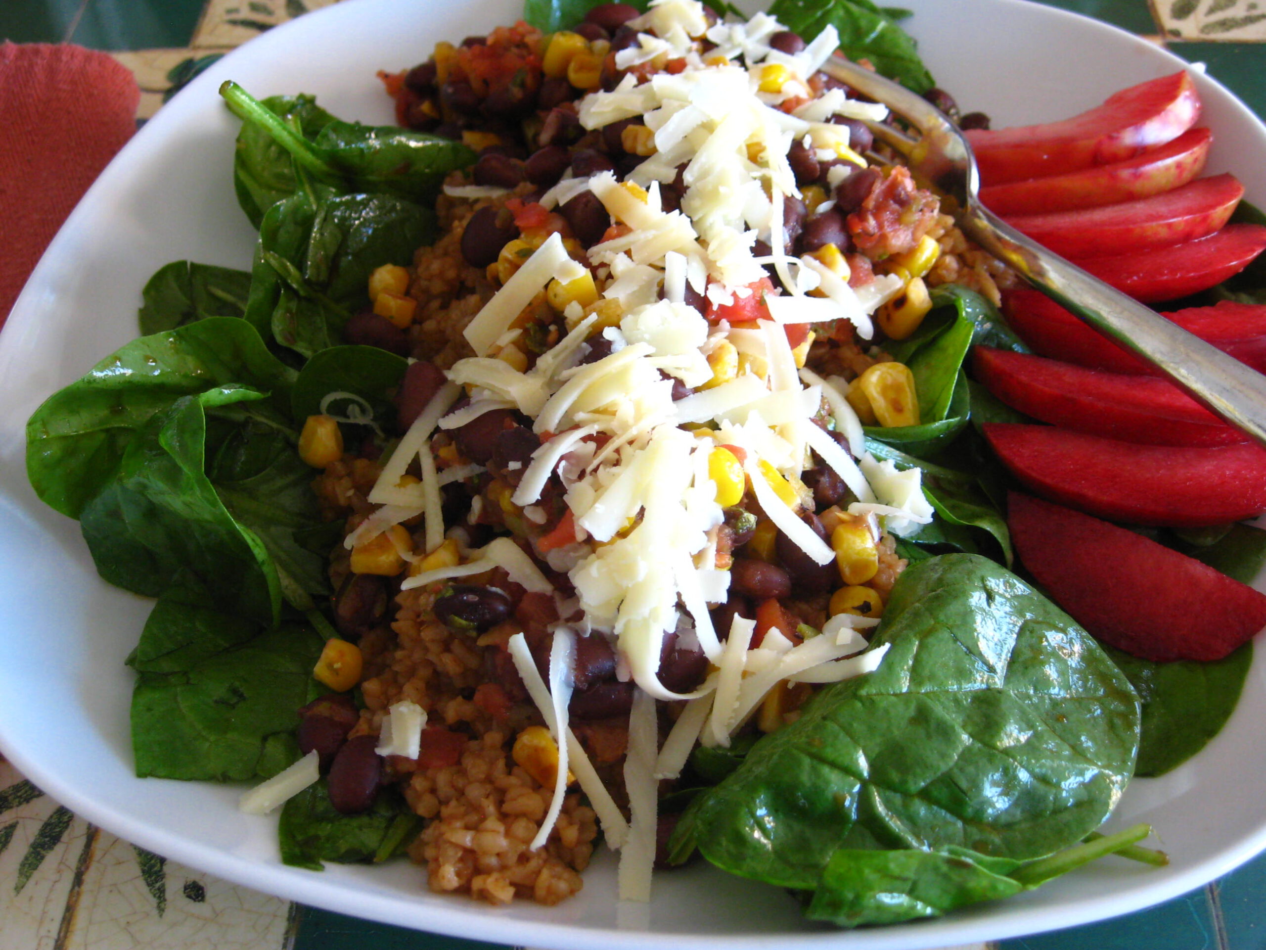 Dressed Spinach, Spanish Bulgur and Black-bean Salsa: Thursday, October 03, 2024