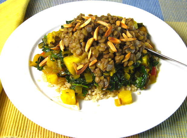 Curried Kale and Pineapple with Bulgur and Lentils: Thursday, November 7, 2024