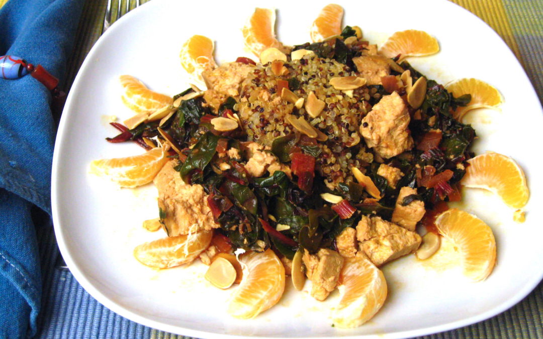 Asian-style Chard with Mandarin Oranges, Tofu and Quinoa: Thursday, January 25, 2024